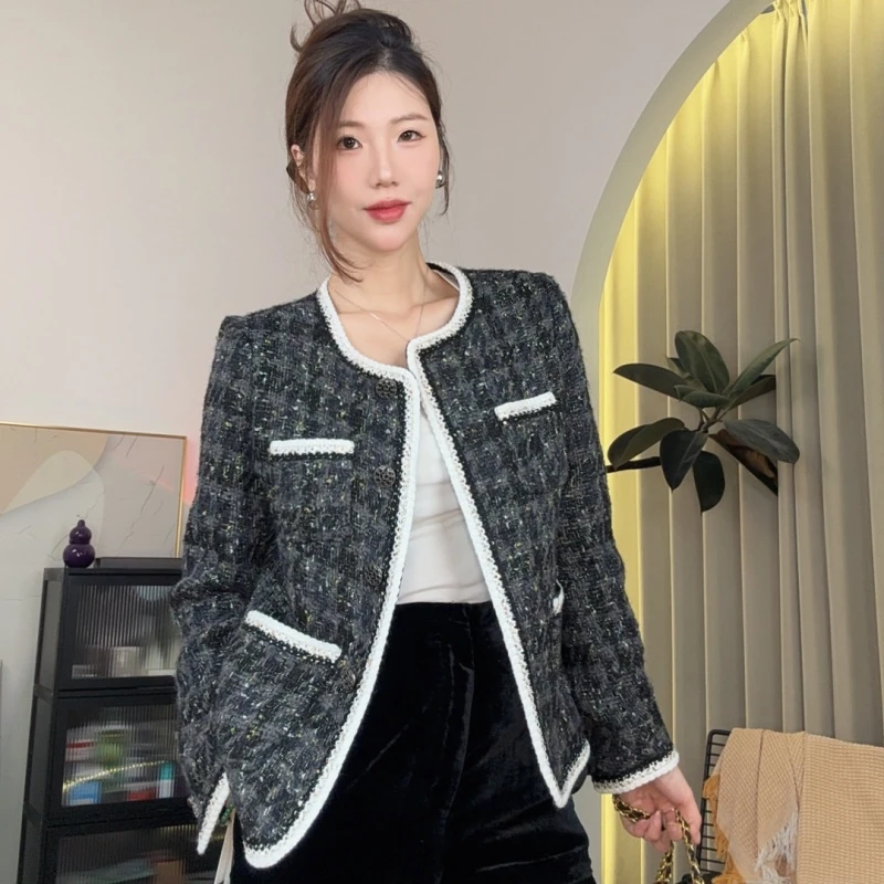 【鎏金罗马】2025年新款秋冬法式轻奢高级感小香风外套女款中长上衣