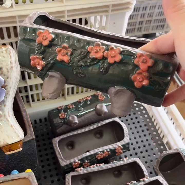 紫砂花盆粗陶材质多肉花盆