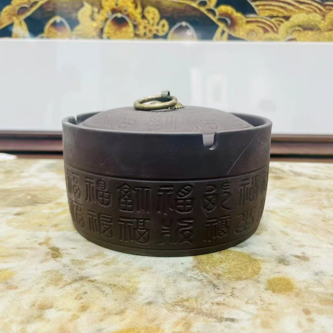 ZH533-黑泥紫砂烟灰缸（4）