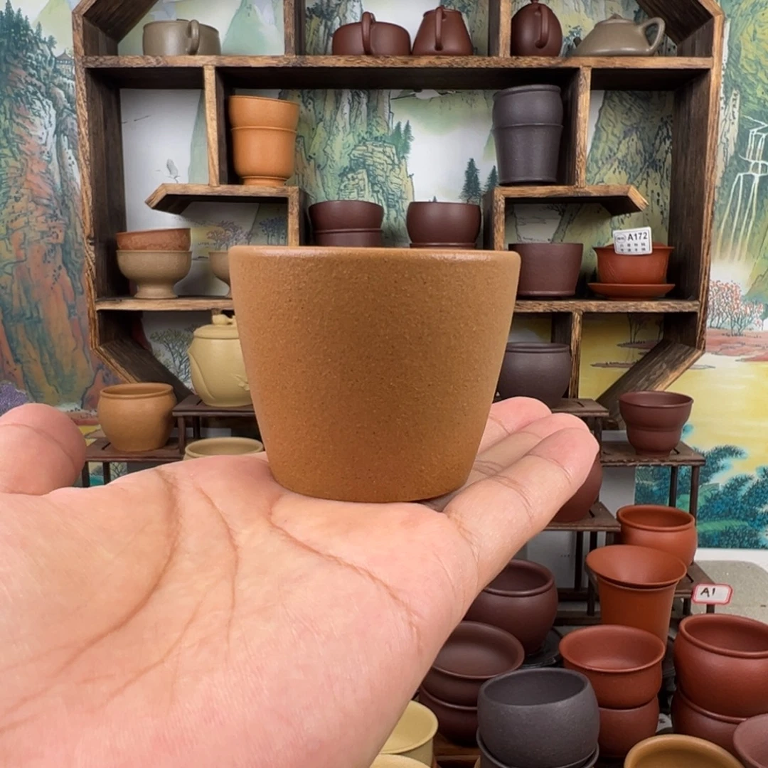 茶杯紫砂拙器甄选，纯原本矿。