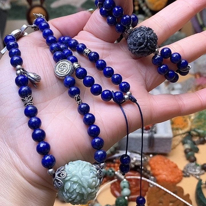 翡翠颈饰未镶嵌豆**精俩件套520