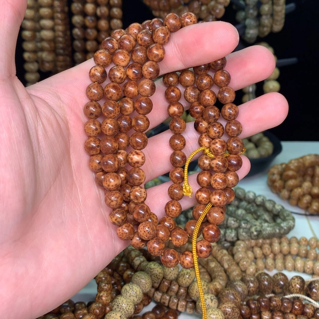 星月菩提吊坠8正圆陈籽脖挂