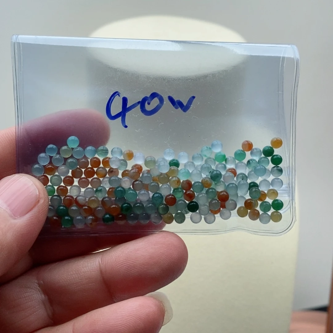 定制翡翠未镶嵌翡翠珠链