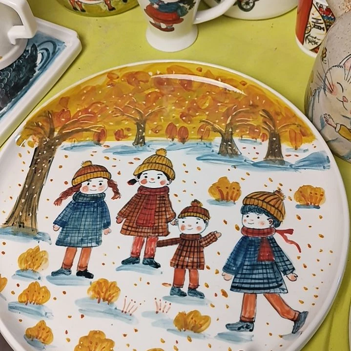 盘军*景德镇手绘釉下彩手