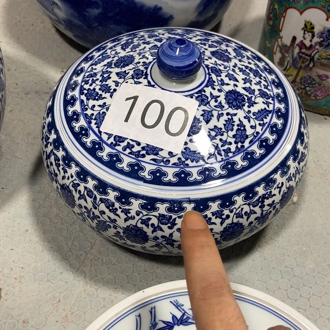瓷片景德镇陶瓷罐100