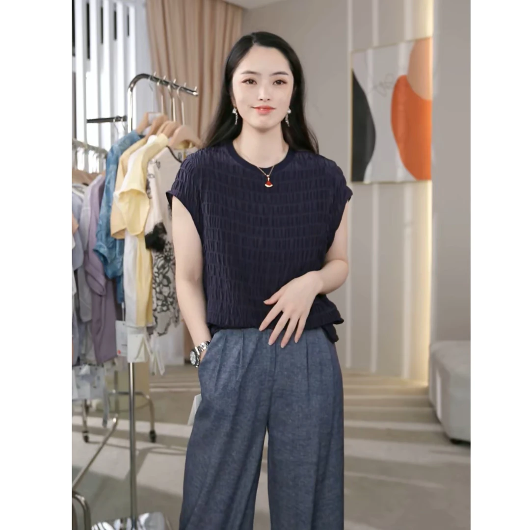 【月月】(左谜）桑蚕丝上衣YJHY-H922716