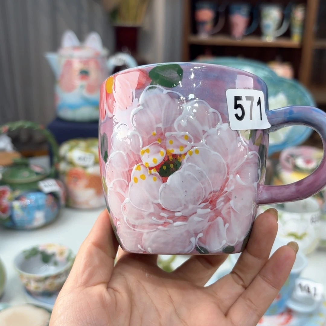 景德镇手绘高温釉下彩陶瓷茶具