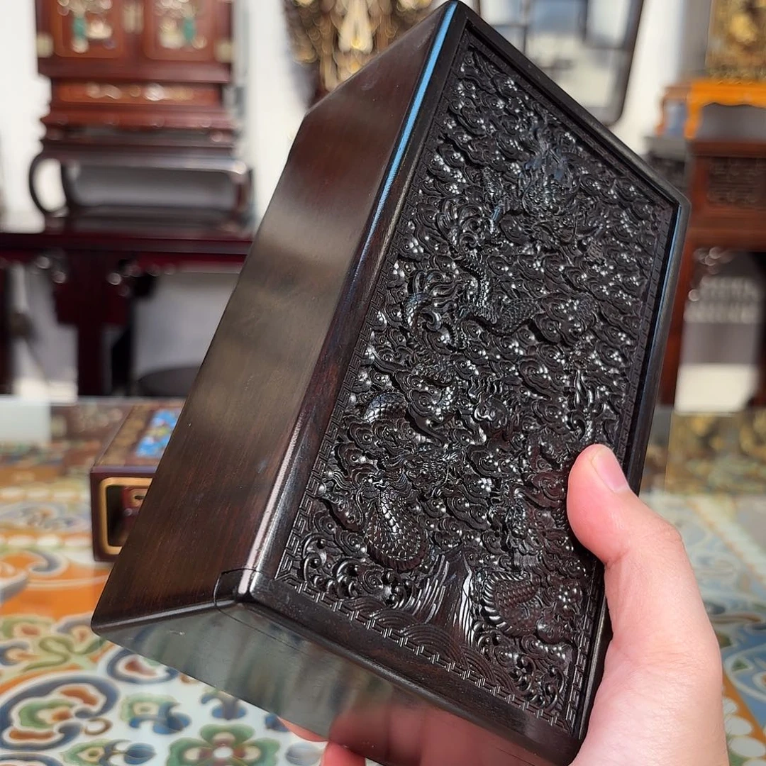 黑酸枝木类成套家具紫光檀机关盒