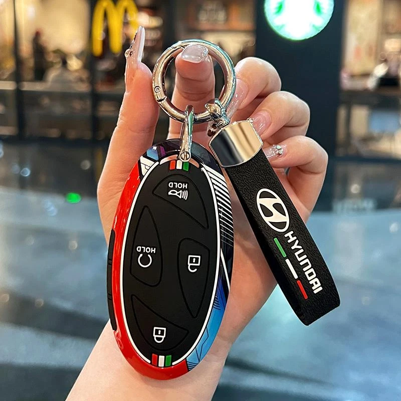 2024款北京现代索纳塔钥匙套十一代索纳塔胜达伊兰特N金属壳包扣