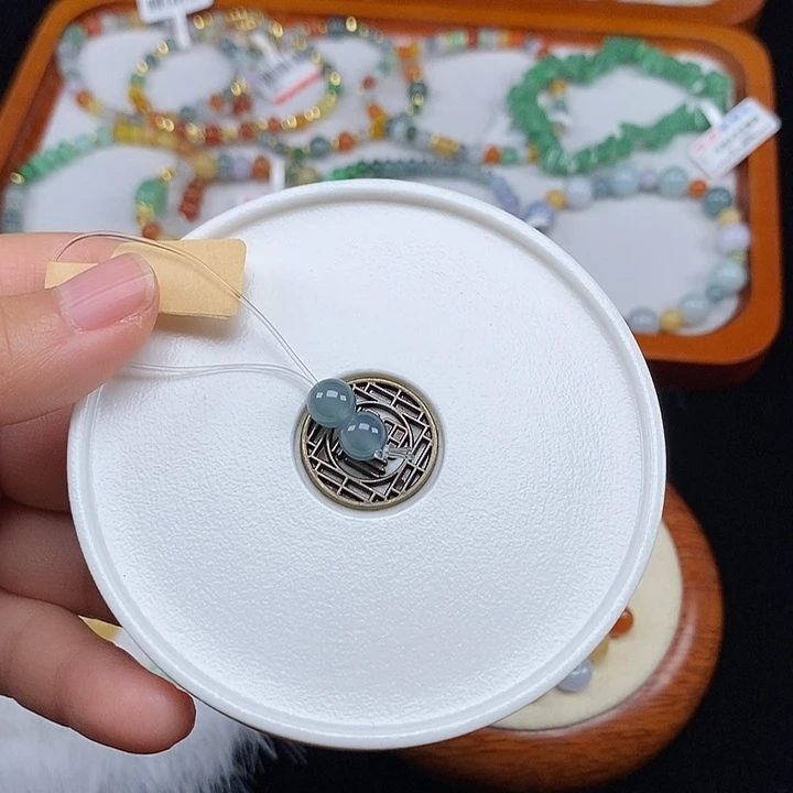 翡翠未镶嵌手串卡6.7mm 3