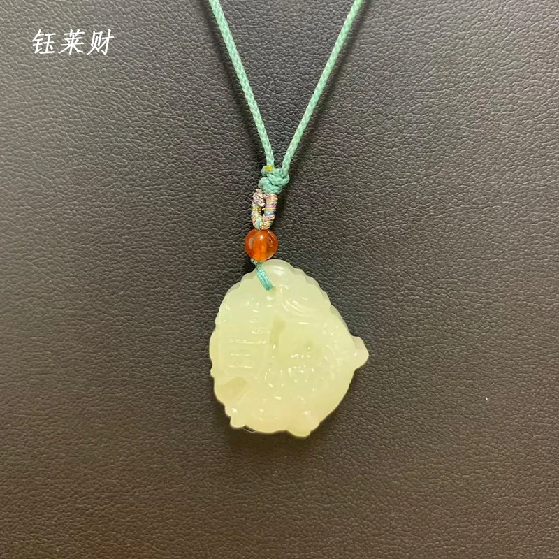 和田玉鱼化龙吊坠天然玉石男女佩戴时尚礼物多样性发货其一