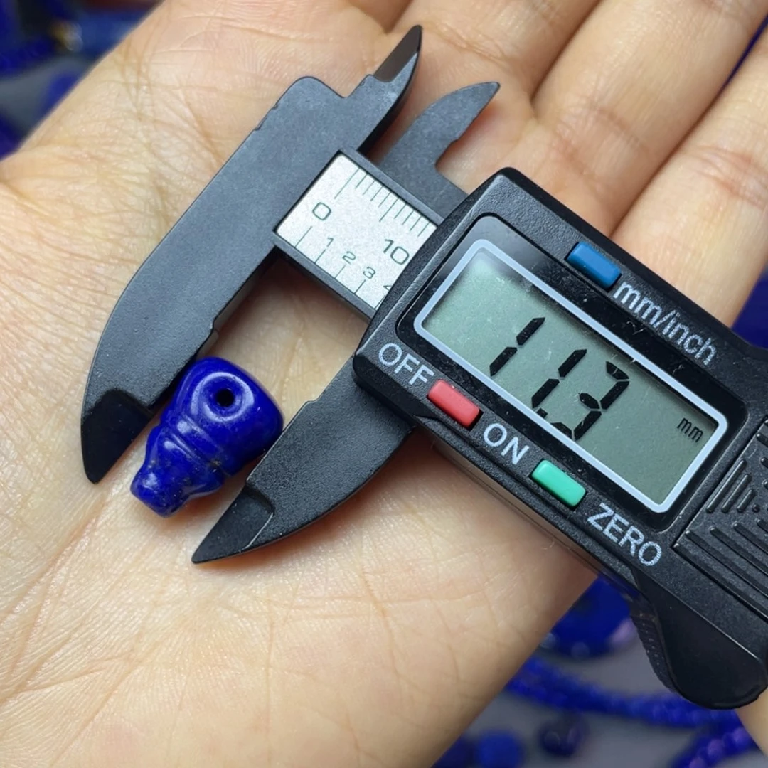 青金石未镶嵌11mm三通配饰