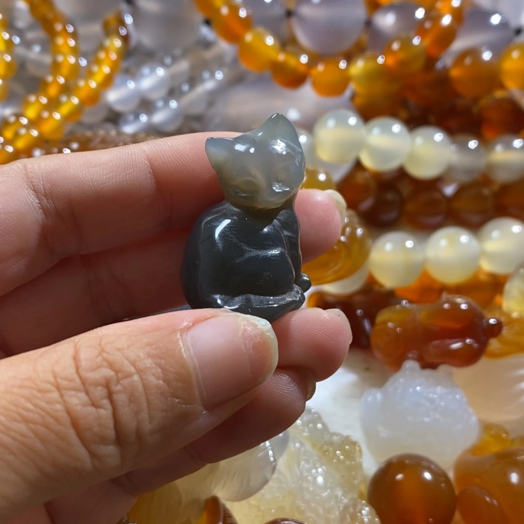 纯***作玛瑙/玉髓未镶嵌玛瑙吊坠