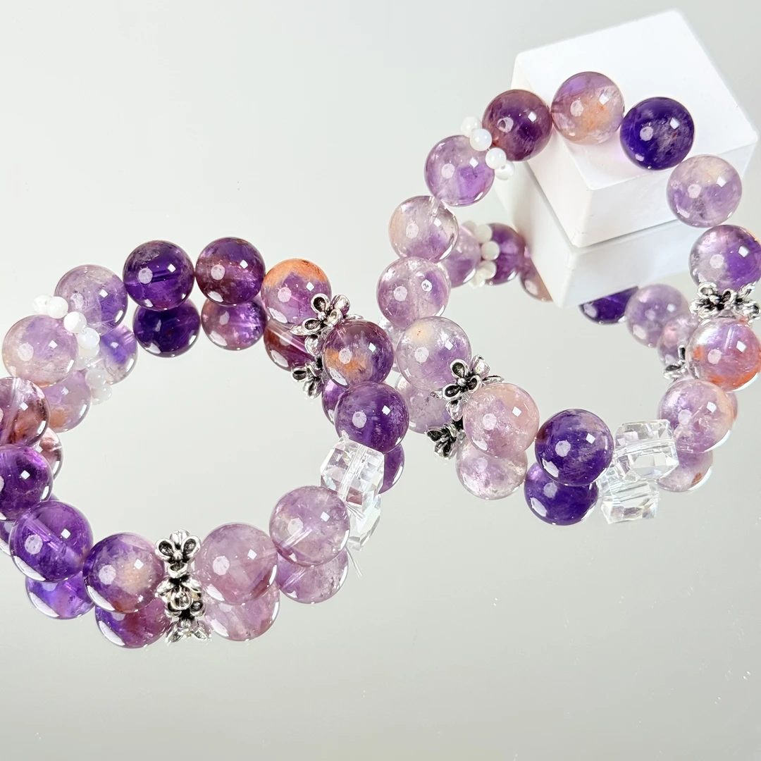 【扶摇直上】紫幽灵白水方糖手串手串面小仙多样性发其一Z