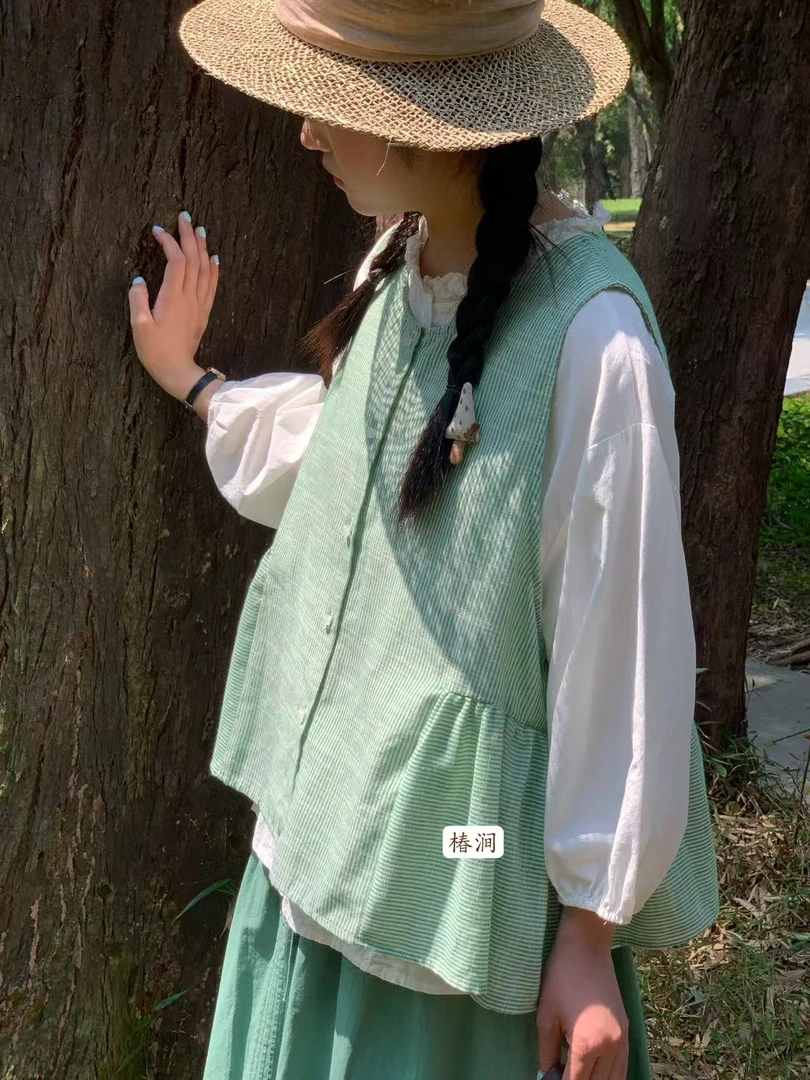 椿涧（99328）日系百搭休闲马甲 kc