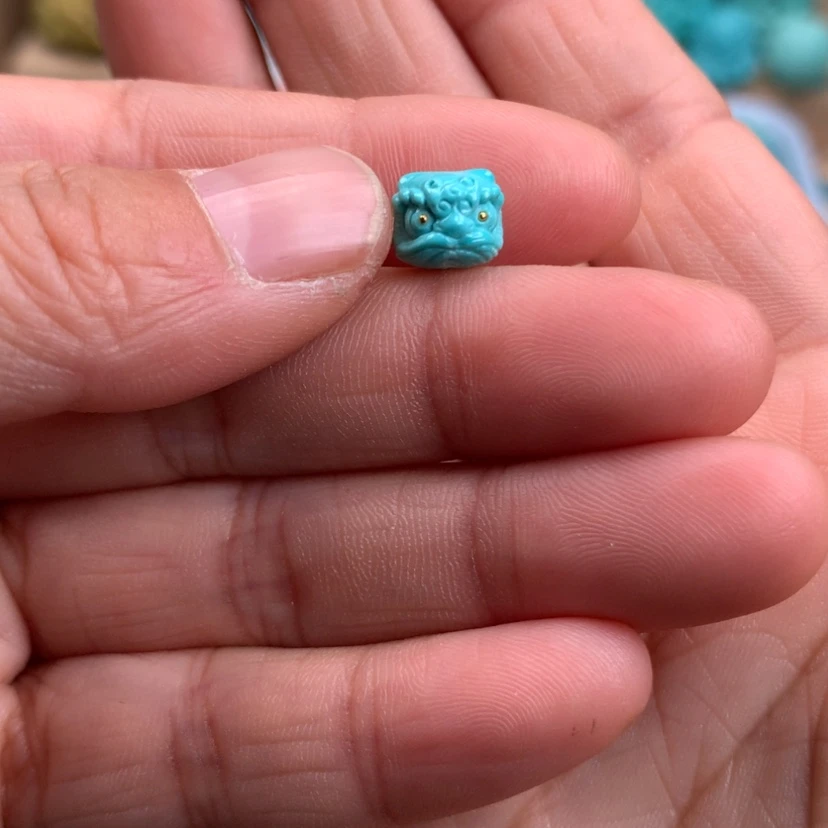 【闪购商品】绿松石醒狮8.1mm未镶嵌