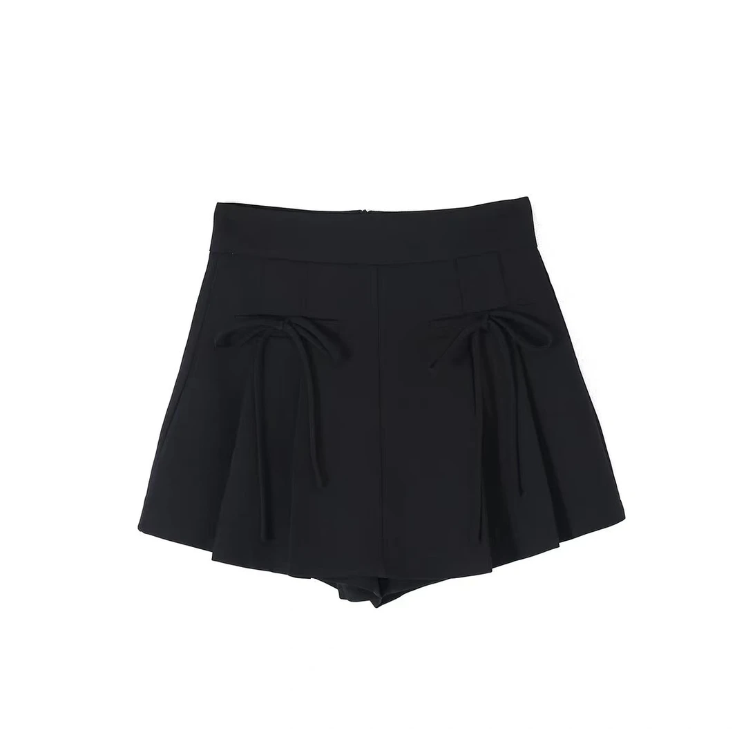 黑色短裤--大甜家南油意法高端定制女装