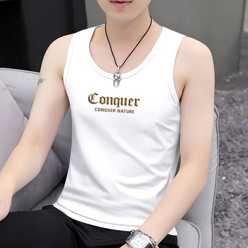 2025夏季新款男士背心健身马甲薄款跨栏坎肩无袖运动背心外穿大码