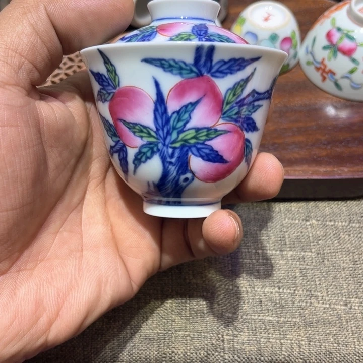 纯手绘精品盖碗杯