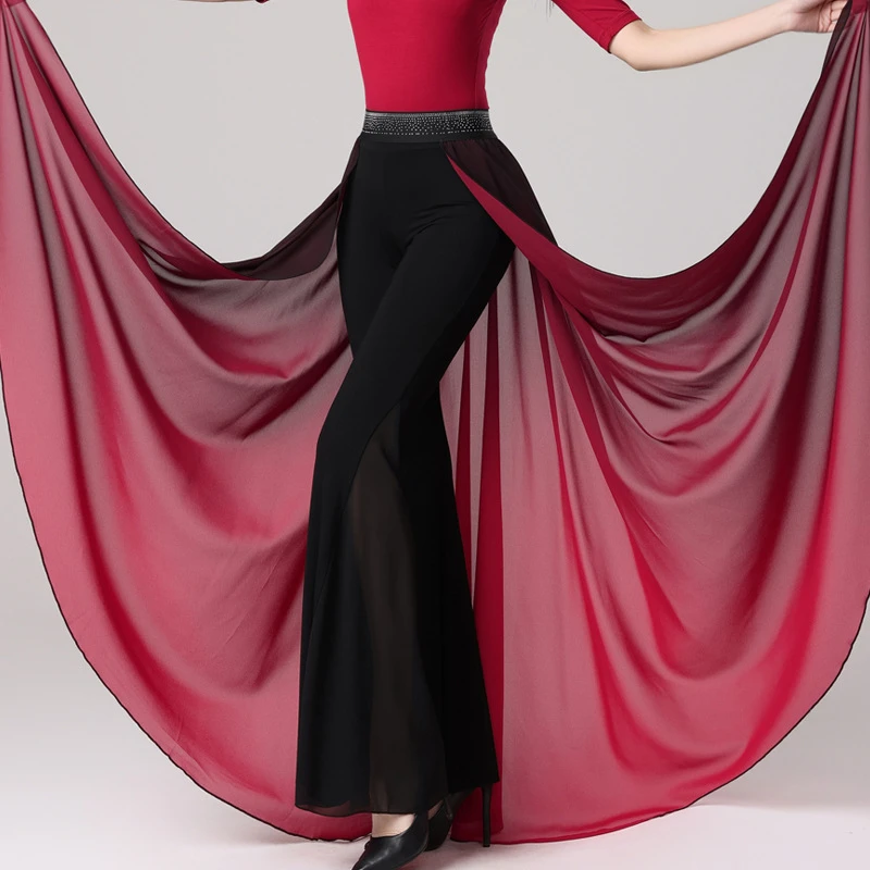 形体礼仪服腰封腰巾腰带训练服舞蹈服走秀腰纱女星辰步态渐变飘纱