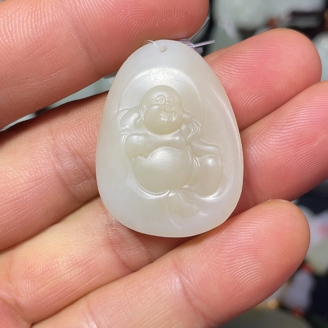 和田玉未镶嵌颈饰吊坠