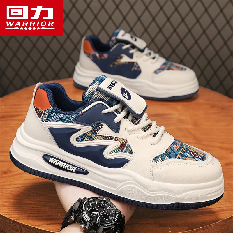 回力男鞋2025冬季新款原创小众休闲板鞋国风刺绣运动厚底面包潮鞋