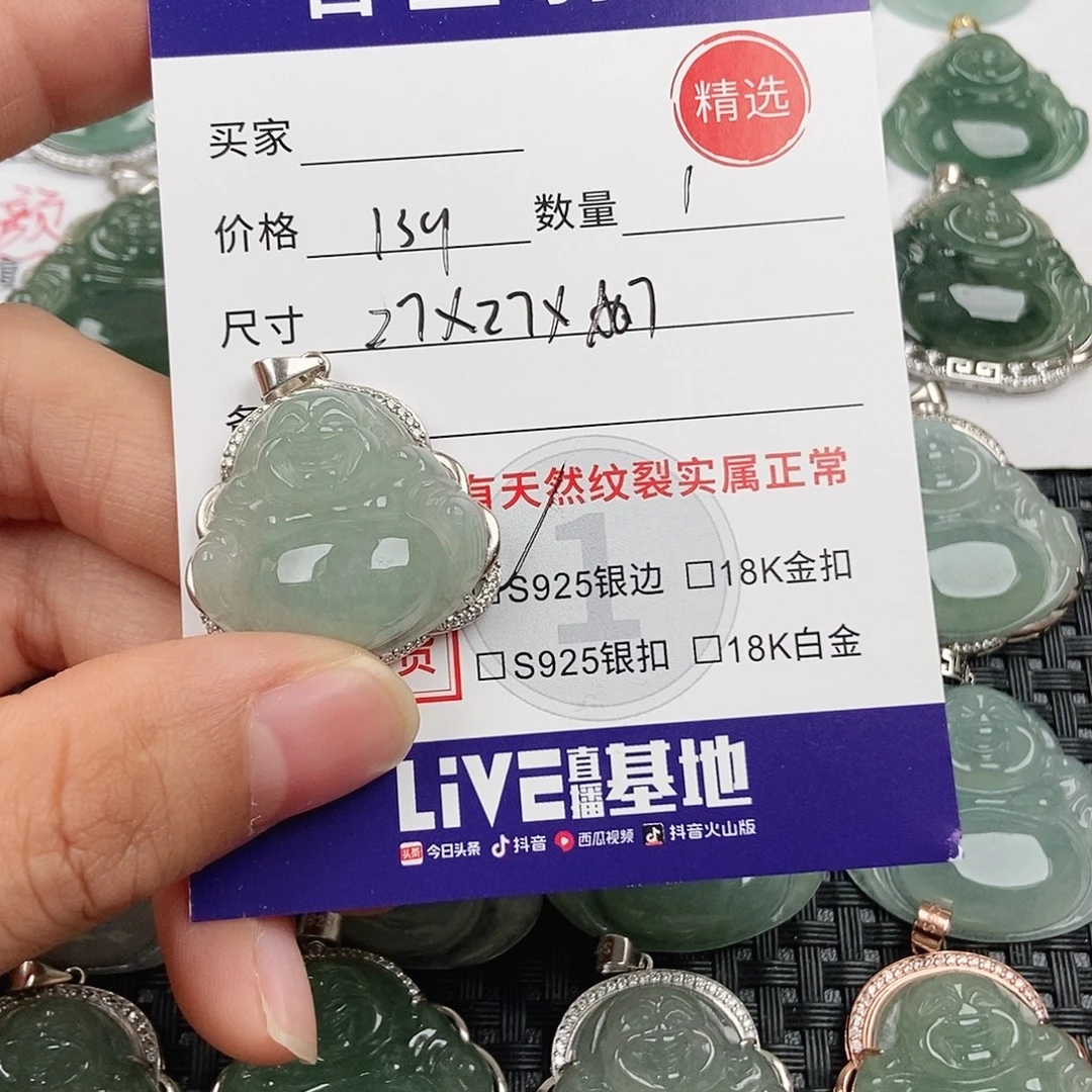 翡翠银S925镶嵌颈饰