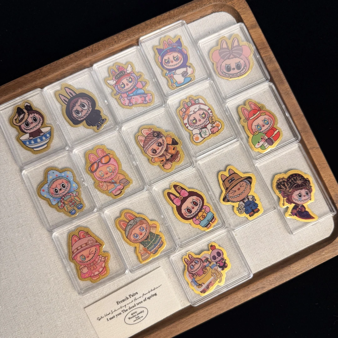 含金工艺品拉布布手机贴 可爱卡通金片贴纸 送女友礼物