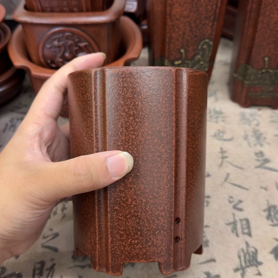 紫砂花盆宜兴紫砂正品9.5x13