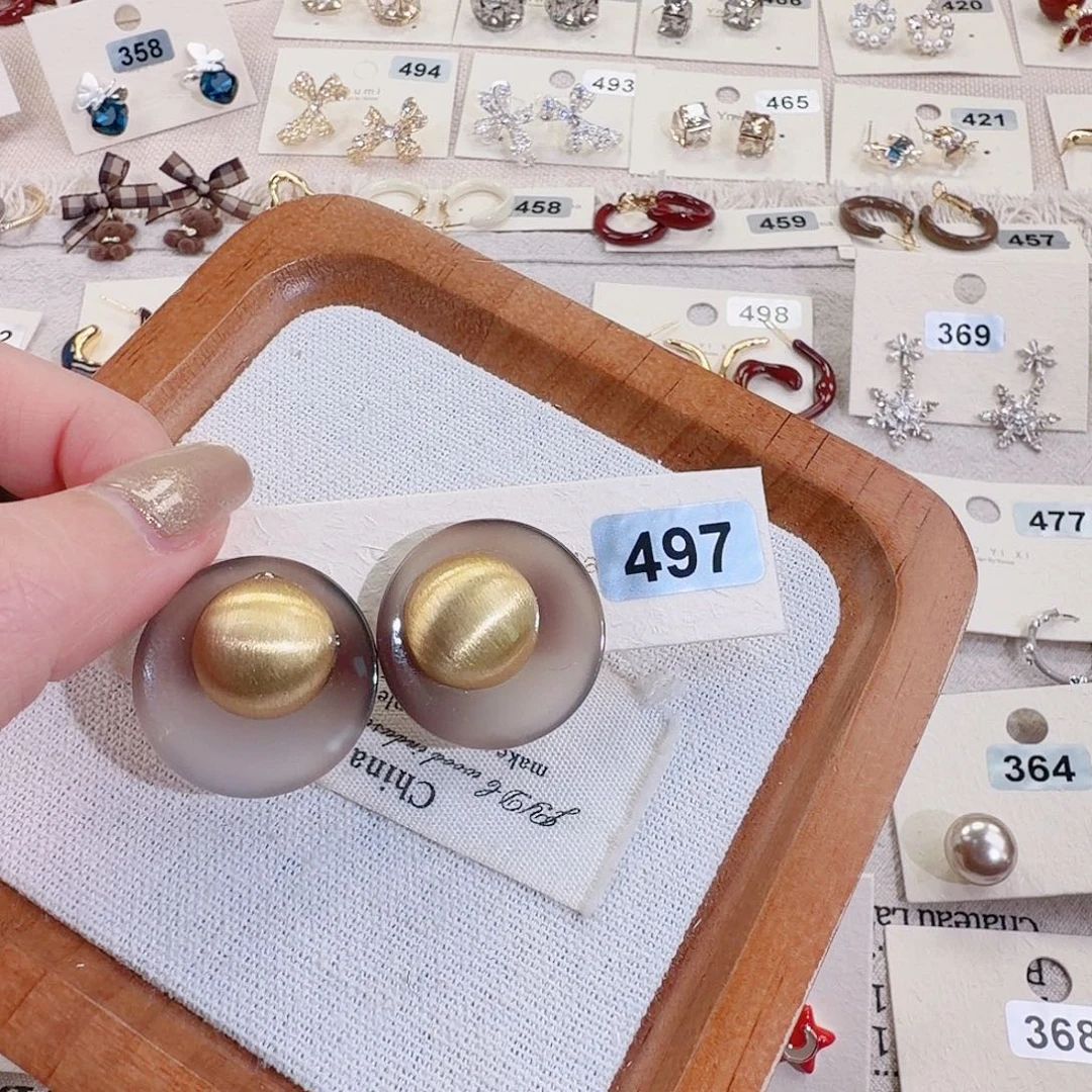 仿珍珠铜合金925银耳钉