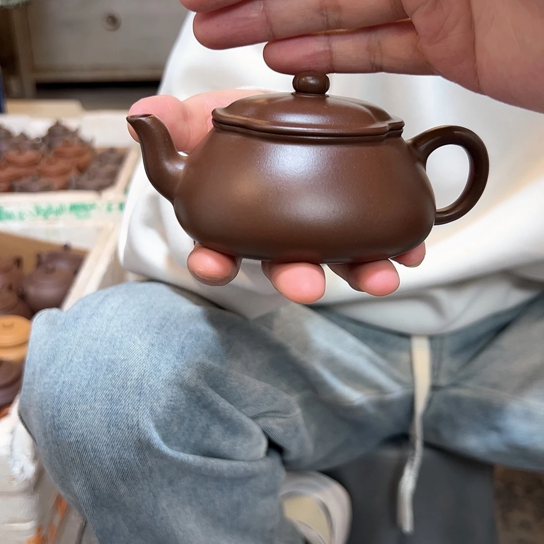 C***程茶壶紫砂某革紫泥海棠