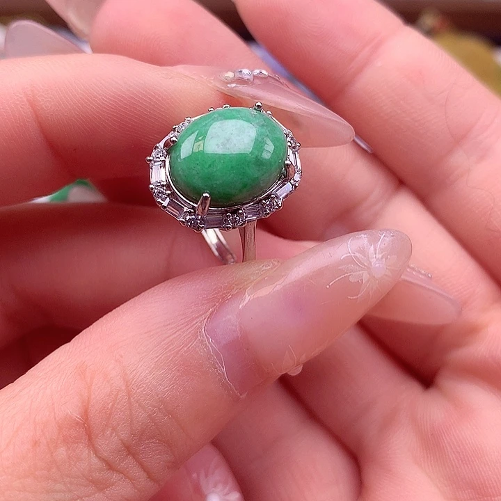 翡翠银S925镶嵌颈饰翡翠