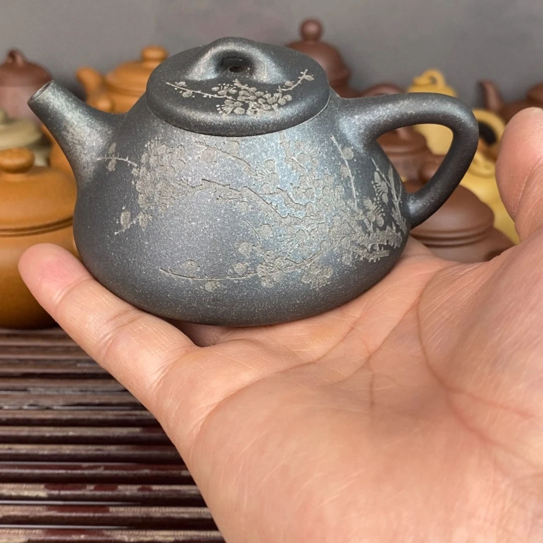 紫砂茶壶还原烧子冶石瓢原矿深井紫泥150cc左右0添加