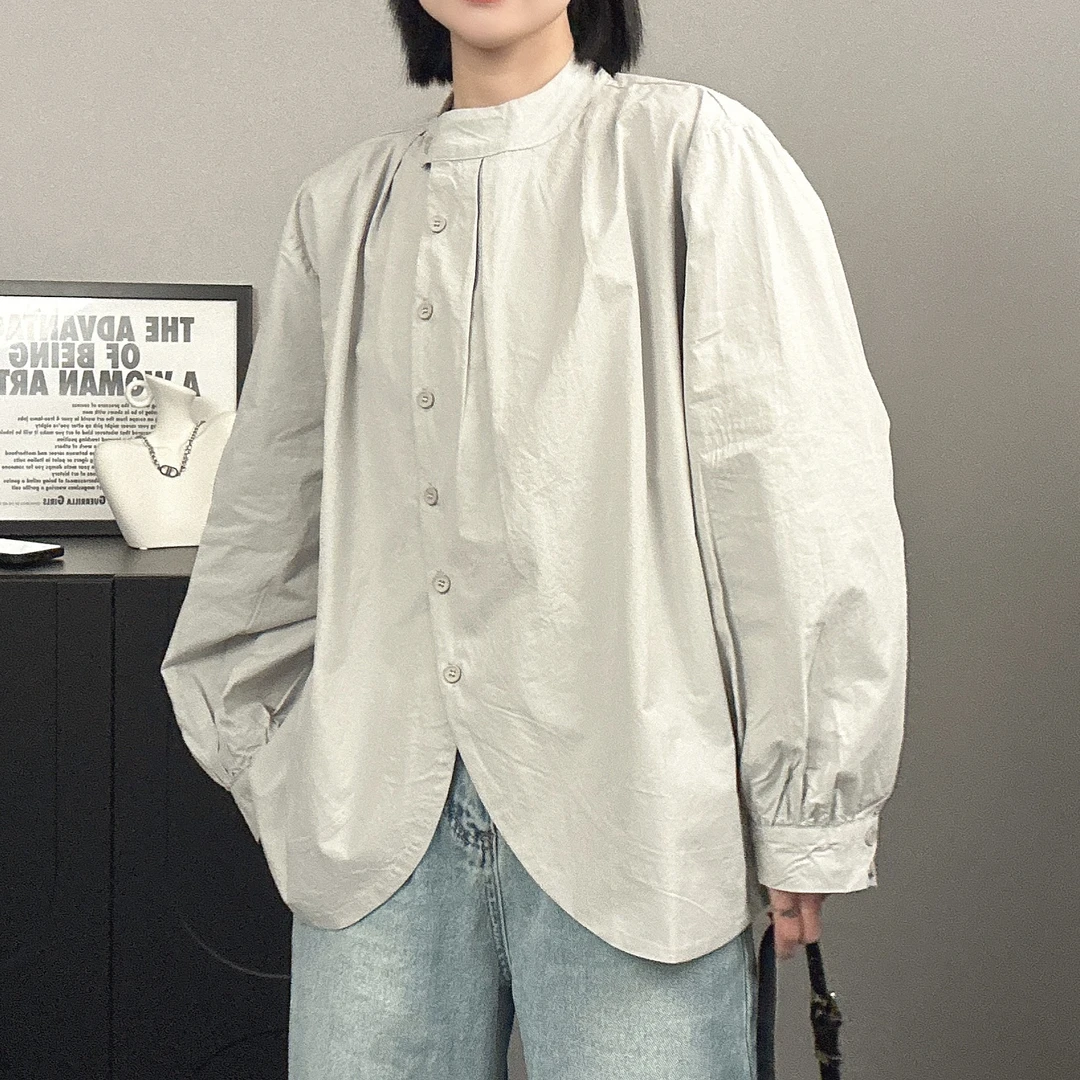 婉倾女装（立领小衫）设计款洋气高品质衬衫百搭遮肉显瘦