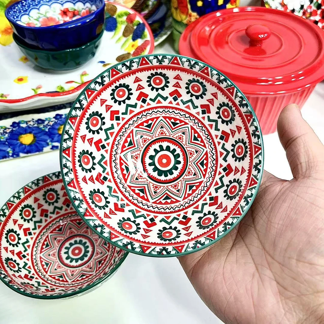 （四个装）1957波西米亚风花团锦簇4.5英寸米饭碗