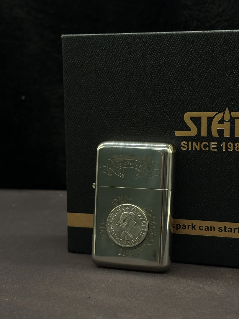 STAR 恒星煤油防风打火机S16幸运六便士英伦风个性创意男士收藏