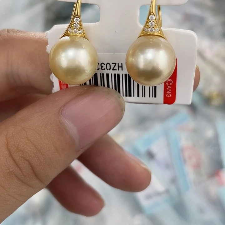 耳饰海水珍珠银S925镶嵌