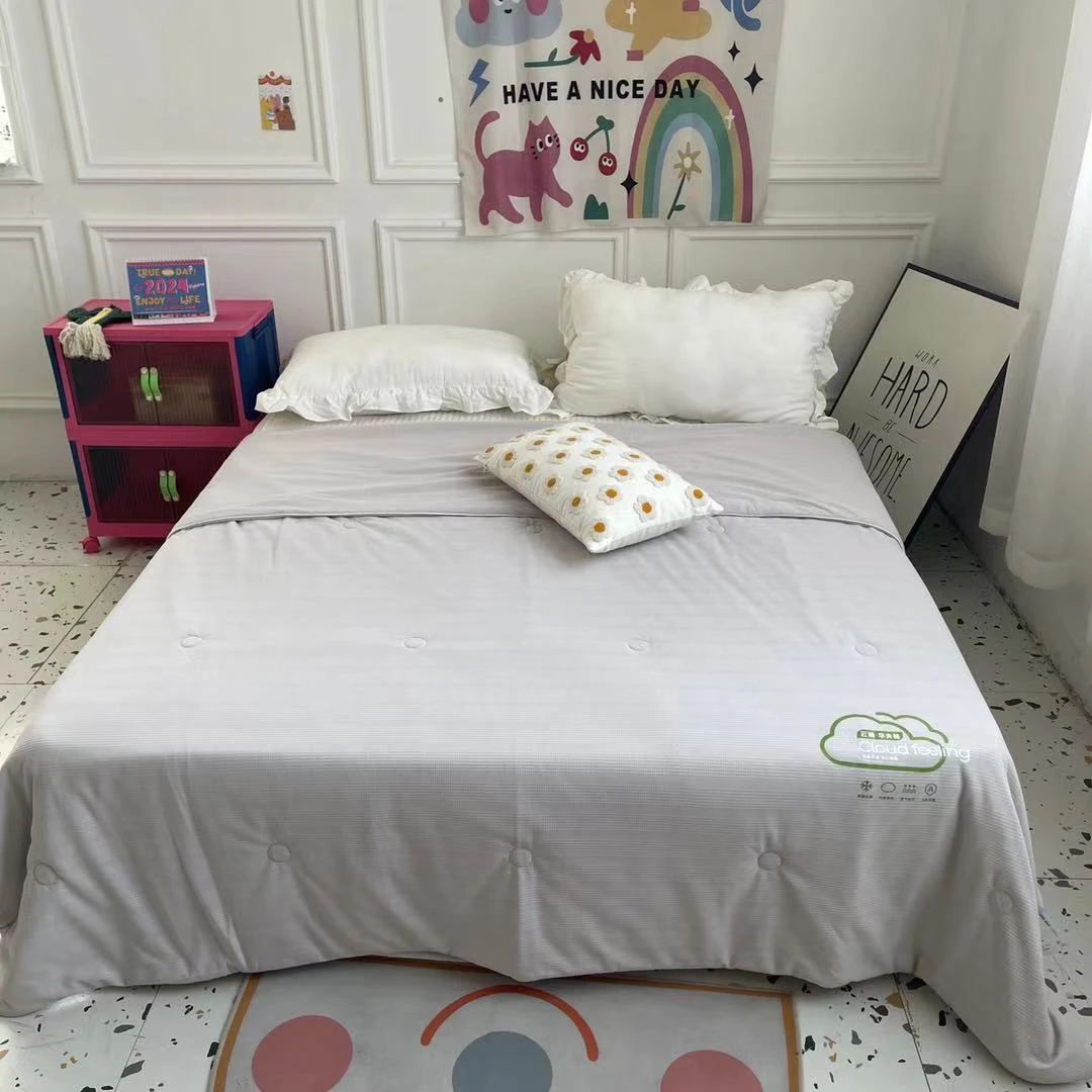 【京かわ会社】华夫格舒适夏凉被200*230cm 浅灰