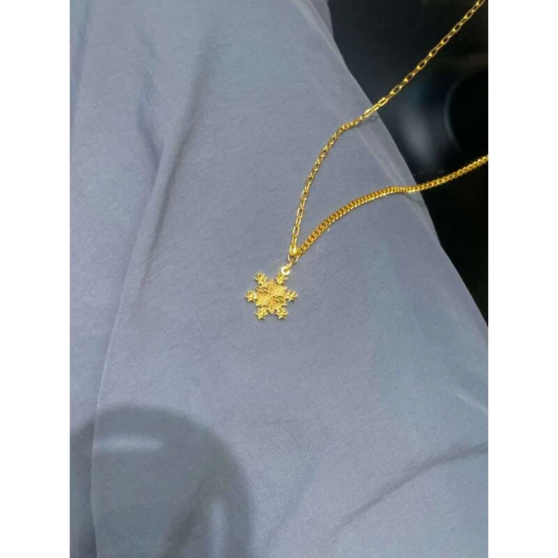 铜合金项链 铜合金项链 新中式国潮风丨潮流时尚爆闪雪花项链