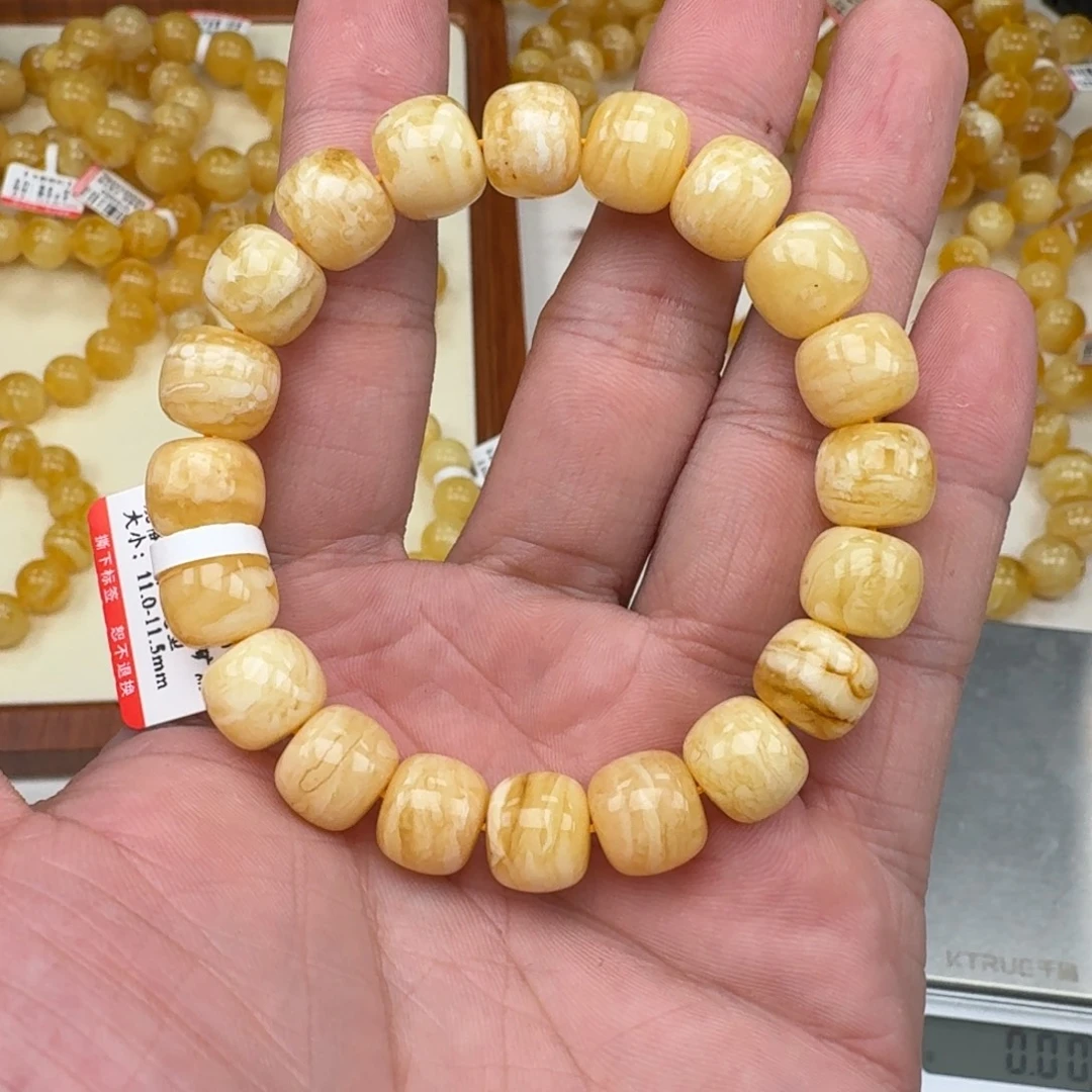 蜜蜡未镶嵌手链蜜蜡手串