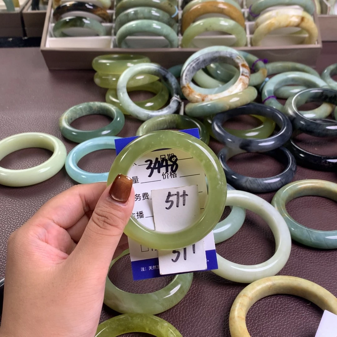 未镶嵌蛇纹石玉手镯3448