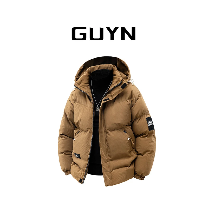 【品牌正品现货】GUYN男士棉服休闲秋冬季加厚保暖上衣时尚棉衣外套