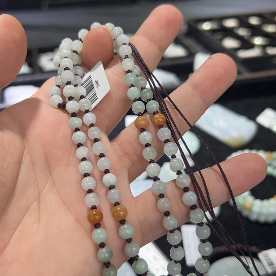 翡翠未镶嵌颈饰珠链