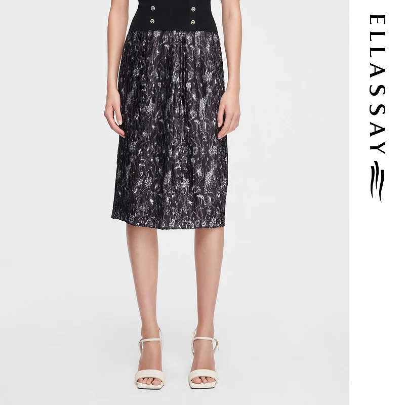 ELLASSAY/歌力思经典夏季新款法式慵懒雅致半身裙女EWE352Q00