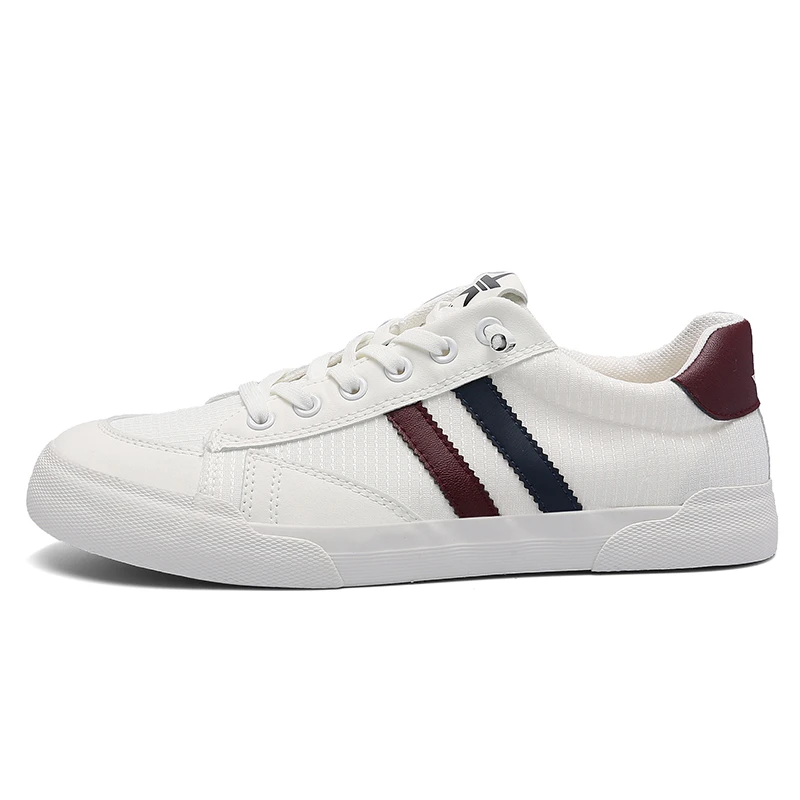 25103新款春季帆布鞋低帮板鞋时尚潮流松紧带男鞋百搭休闲小白鞋