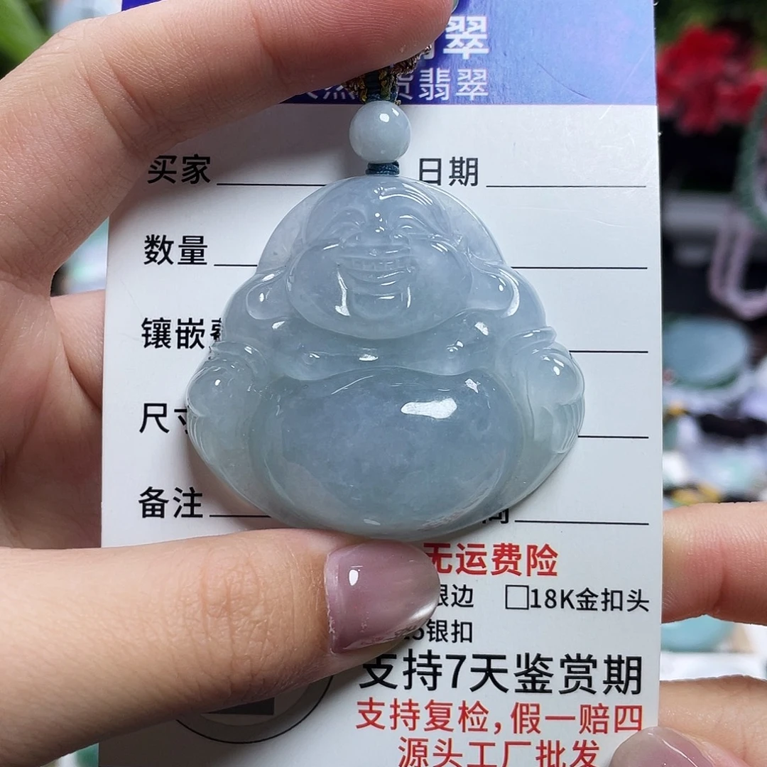 翡翠未镶嵌颈饰佛公16