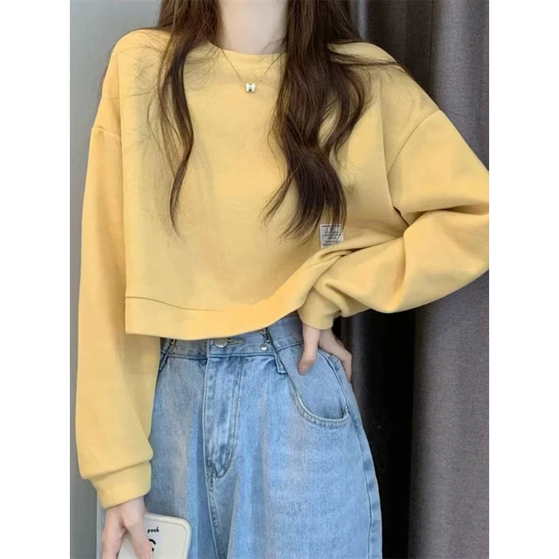 1042 GZMM一楼短款卫衣女早秋季洋气