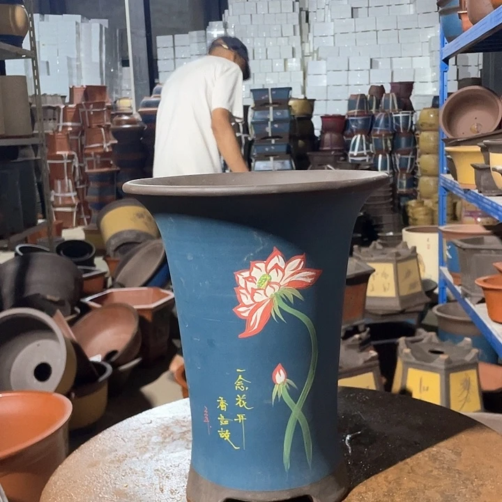 一念花开蓝色大号花盆