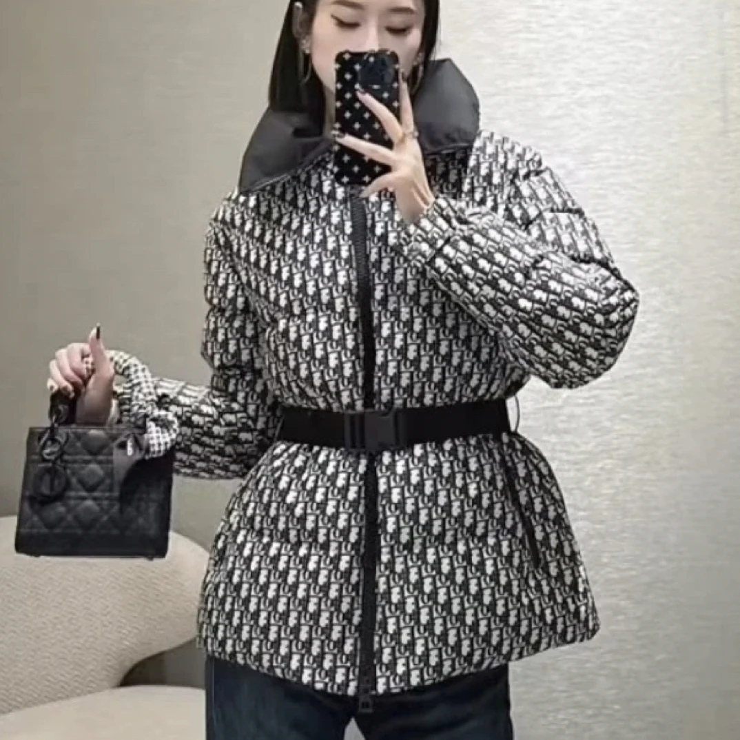 99新 DIOR/迪奥 CZF1533/DIOR/迪奥/满印立领棉服/尺码40