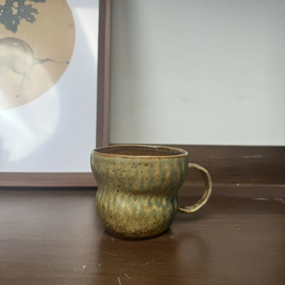 多点手捏葫芦带把咖啡杯水杯